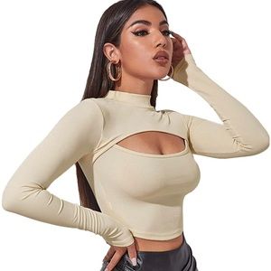 Long sleeve front cut out